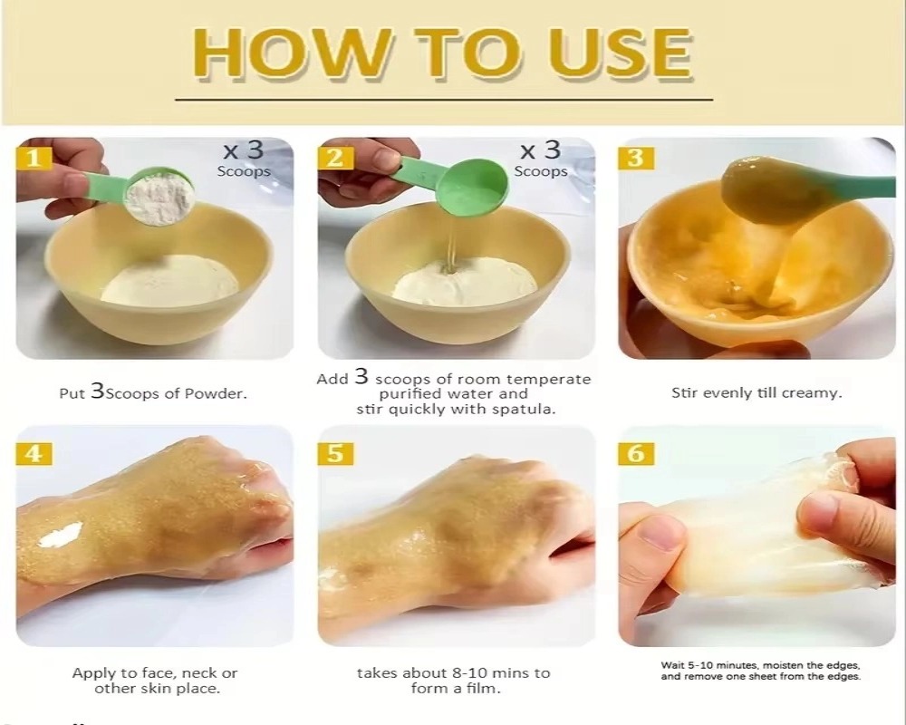 peeling off hydrogel mask