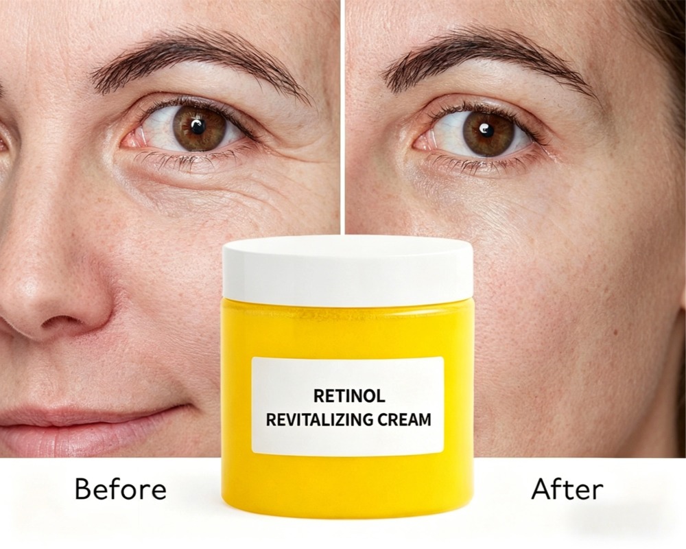 retinol cream before after fine lines